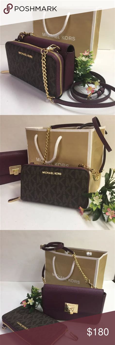 michael kors tina clutch with detachable wallet|Michael Kors wristlet outlet.